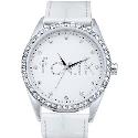 French Connection Ladies' Stone Set White Strap Watch