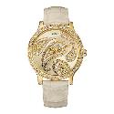 Guess Ladies' Gold-Plated Paisley Dial Watch
