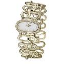 Anne Klein Ladies' Gold-plated Stone-set Bracelet Watch