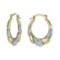 9ct Gold Creole Earrings in Presentation Box