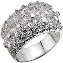 Silver Cubic Zirconia Ring - Large