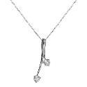 White Gold Cubic Zirconia Necklace