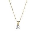 9ct Yellow Gold 1/4 Carat Solitaire Diamond Necklace