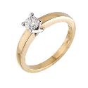 18ct Two Colour Gold Third Carat Diamond Solitaire Ring