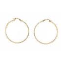 9ct Gold Large Square Tube Creole Earrings