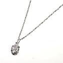 9ct White Gold With Cubic Zirconia Pendant