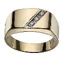 9ct Gold Diamond-set Signet Ring