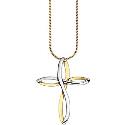 9ct Two Colour Gold Cross