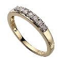 18ct Gold 1/4 Carat Diamond Seven Stone Eternity Ring