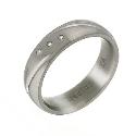 Men's Titanium & Silver Diamond Engagement Ring