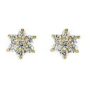 9ct Gold Cubic Zirconia Star Shaped Stud Earrings