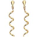 9ct Gold Twisted Drop Earrings