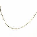 9ct Gold 16"" Twisted Curb Chain