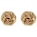 9ct Gold Small Twisted Knot Earrings