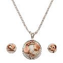 Clogau Gold 9ct Rose Gold Pendant and Earrings Set