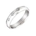 Unisex Palladium 4mm Diamond Wedding Ring