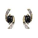 9ct Yellow Gold Sapphire And Diamond Earrings