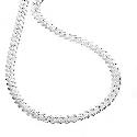 20" Silver Large Heavy Curb Necklace