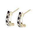 9ct yellow gold sapphire and diamond earrings