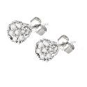 9ct White Gold Fifth Carat Stud Earrings