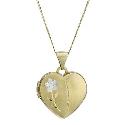 9ct Gold Heart and Tulip Locket