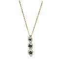 9ct Yellow Gold, Sapphire and Diamond Pendant Necklace
