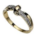 9ct Gold Diamond Knot Ring