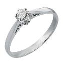 18ct White Gold 1/4 Carat Solitaire Ring