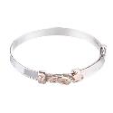 Clogau Gold 9ct Rose and Silver Baby Bangle