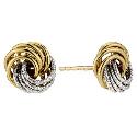 9ct Gold Wire Knot Stud Earrings