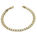 9ct Men's Yellow Gold Solid Curb Bracelet
