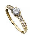 9ct Gold Cubic Zirconia Ring with Free Gift Box