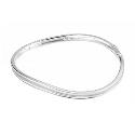 Fossil Sterling Silver Wave Bangle