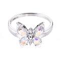 Rainbow Mist - 9ct White Gold Butterfly Topaz Ring
