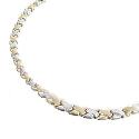 9ct Two Colour Gold Collar Necklace