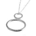 Fossil Sterling Silver Circle Pendant