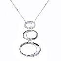 Sterling Silver Increasing Circles Necklace