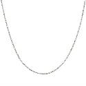 9ct White Gold 20" Solid Curb Necklace