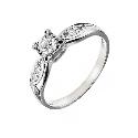 9ct White Gold 0.20 Carat Diamond Solitaire Ring