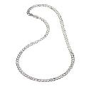 20" Men's Silver Curb Necklace
