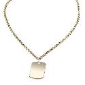 9ct Yellow Gold Tag Necklace
