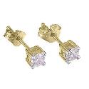 9ct Yellow Gold Quarter Carat Diamond Stud Earrings