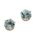 9ct Yellow Gold Claw Set Topaz Stud Earrings