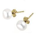 9ct gold cultured freshwater pearl 8mm stud earrings
