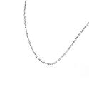 9ct White Gold 16" Solid Curb Chain Necklace