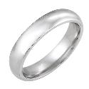 9ct White Gold Super Heavy Weight 4mm Wedding Ring