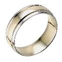 Men's 9ct Gold Two Colour 7mm Ring
