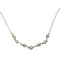 9ct Yellow Gold Cubic Zirconia Collar Necklace