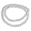 Glamour Bead Sterling Silver 17" Necklace