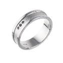 Hot Diamonds Sterling Silver Matt and Polished Ring - Large